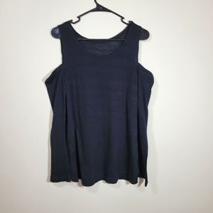 DYi Black Shoulder Cut Out Top, Size Medium